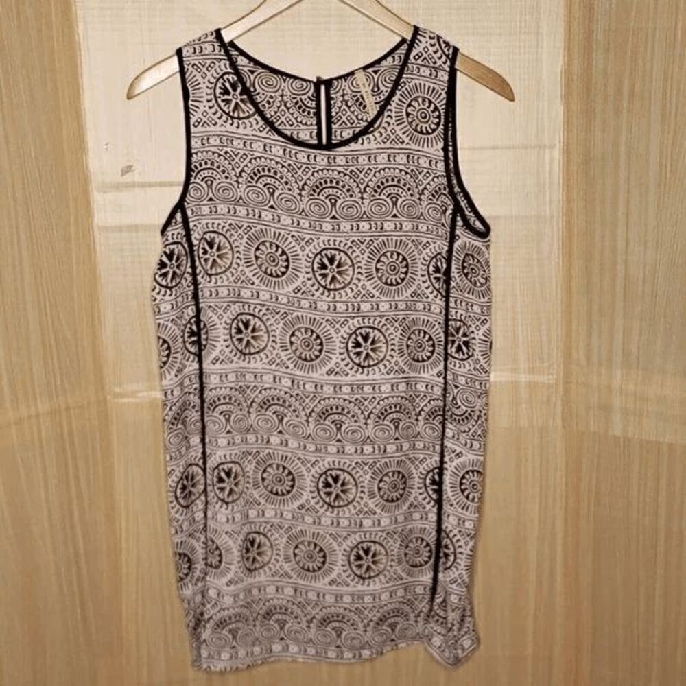 My Beloved Womens Semi Sheer Geometric Dress